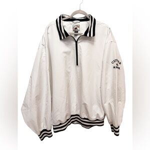 Cutter & Buck White Pullover Jacket Men's Size XXL Golf Nautical Sailing Lined
